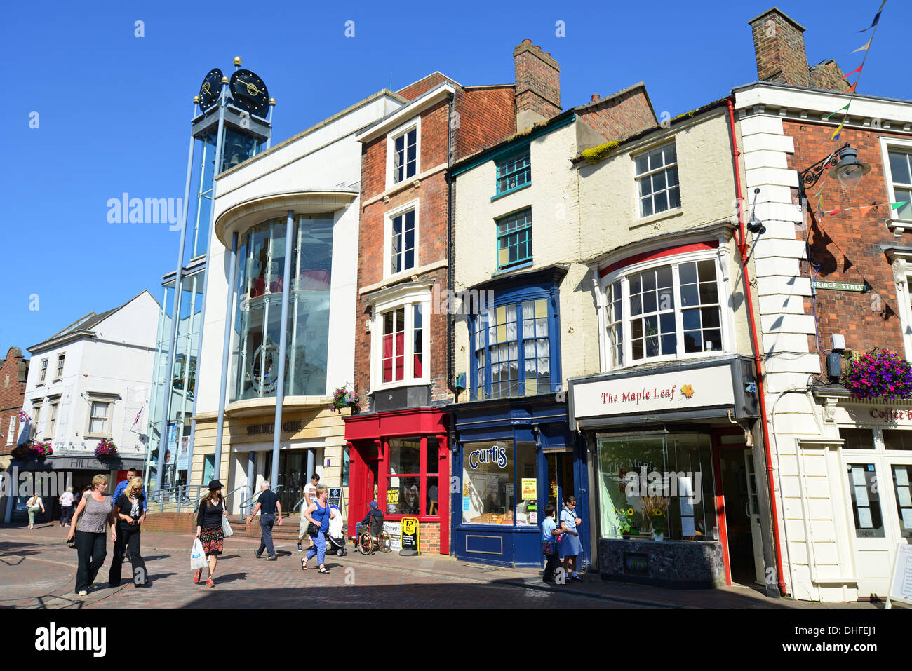 Südholland-Zentrum, Marktplatz, Spalding, Lincolnshire, England, Vereinigtes Königreich Stockfoto