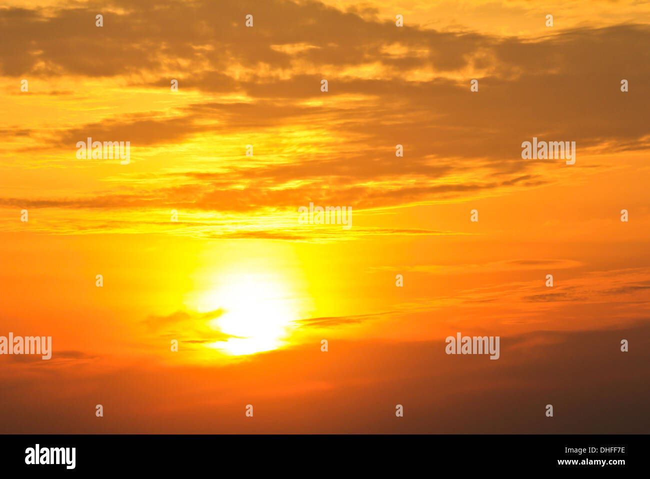 Der Himmel. Sonnenuntergang Stockfoto