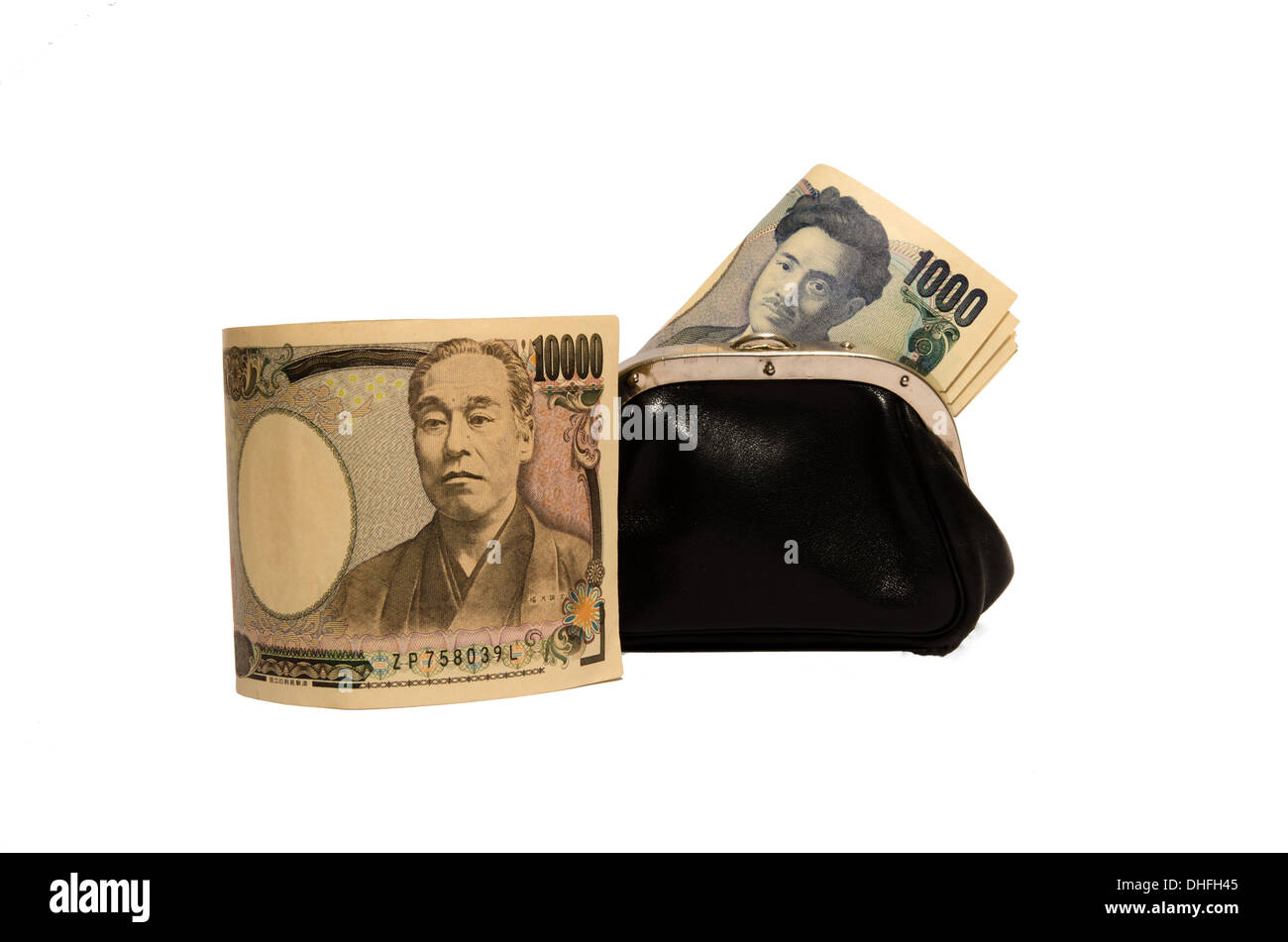 Japanische Banknoten Stockfoto