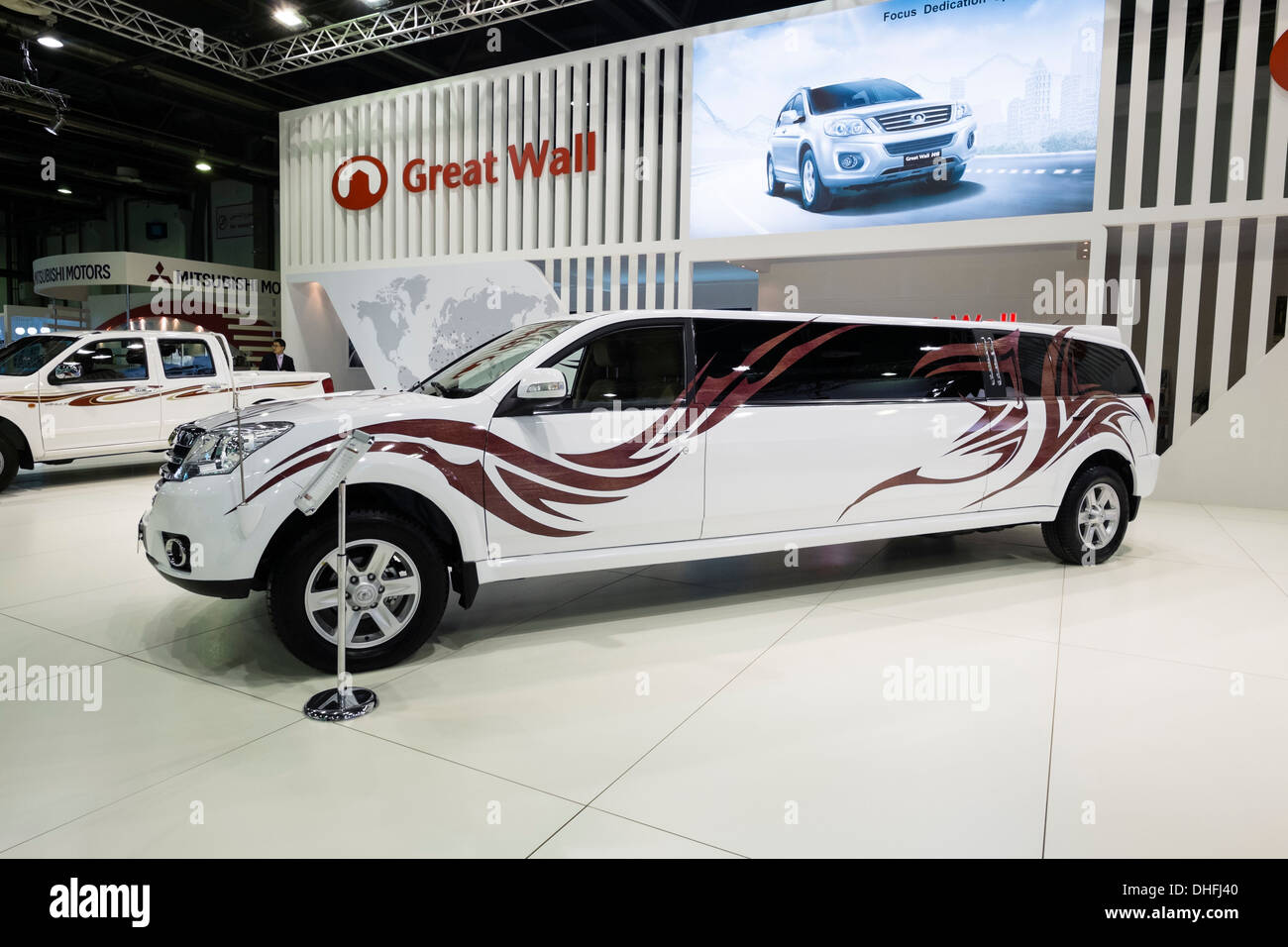 Chinesisch gebildete große Mauer Autos auf dem Display auf der Dubai Motor Show 2013 Vereinigte Arabische Emirate Stockfoto