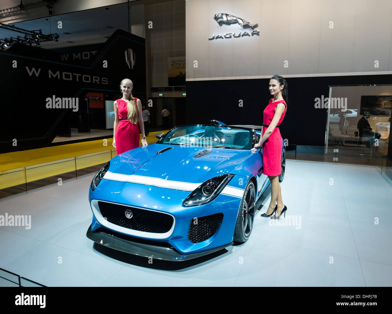 Jaguar-Projekt 7 Concept Cars auf der Dubai Motor Show 2013 Vereinigte Arabische Emirate Stockfoto