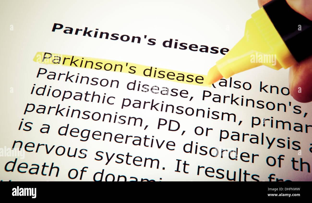 Parkinson-Erkrankung Stockfoto