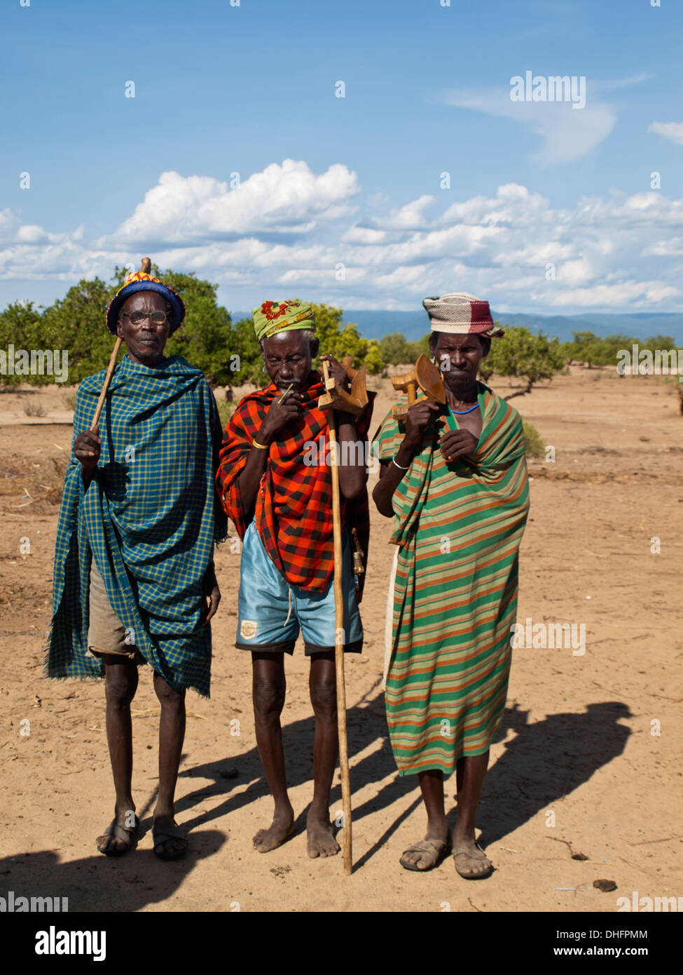 Drei Arbore Mann Stockfoto