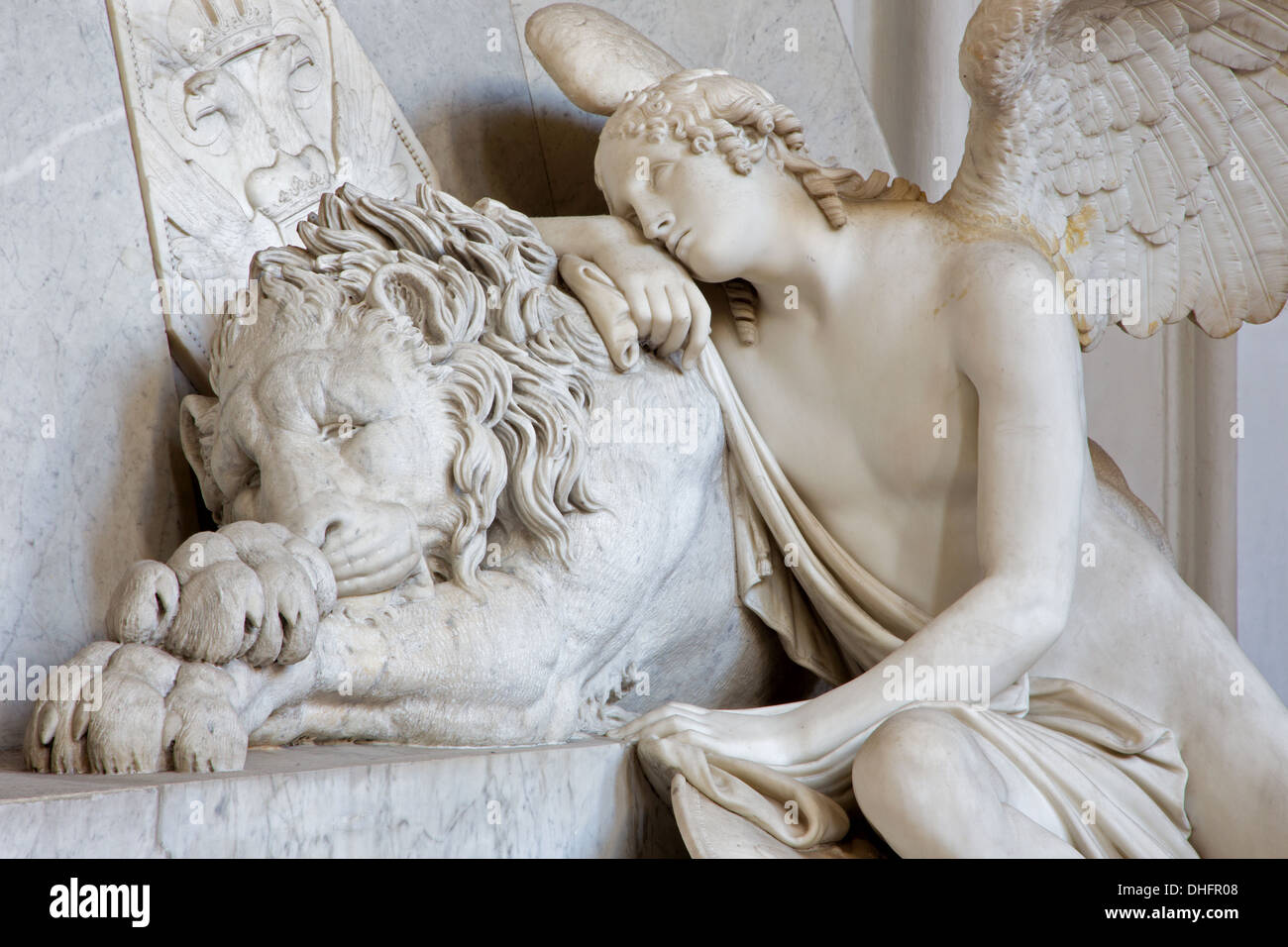 Wien - Juli 3: Detail des Grabes von Marie Christine Tochter von Maria Theresia vom Jahre 1798-1805 von Antonio Canova Stockfoto