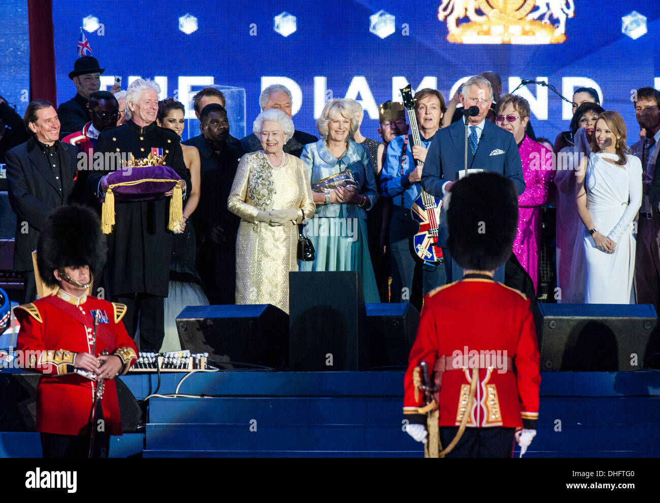 Ein Konzert in der Mall am 4. Juni 2012 im Buckingham Palace in London, H.M diamantene Thronjubiläum der Queen zu feiern statt. Stockfoto