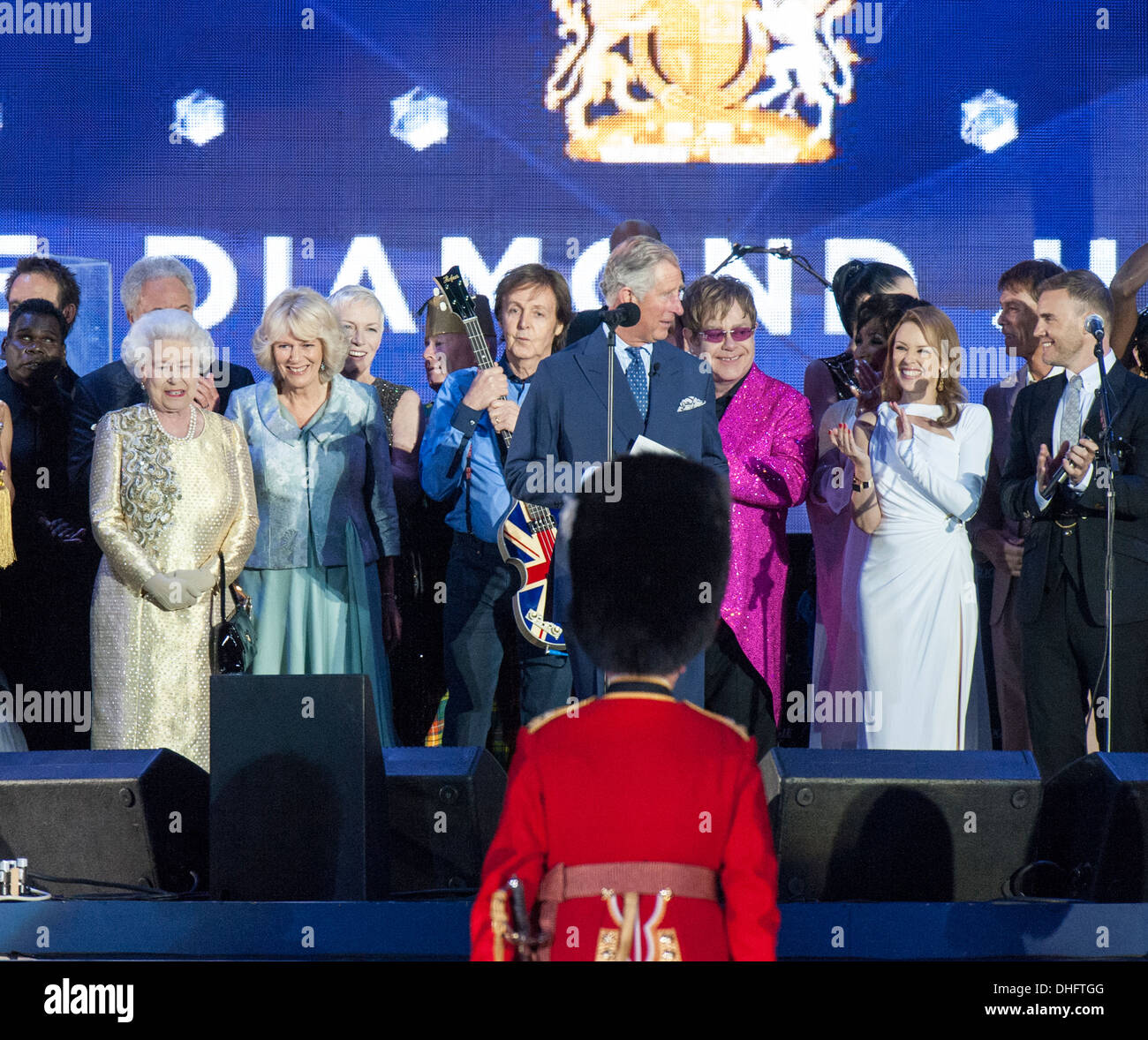 Ein Konzert in der Mall am 4. Juni 2012 im Buckingham Palace in London, H.M diamantene Thronjubiläum der Queen zu feiern statt. Stockfoto
