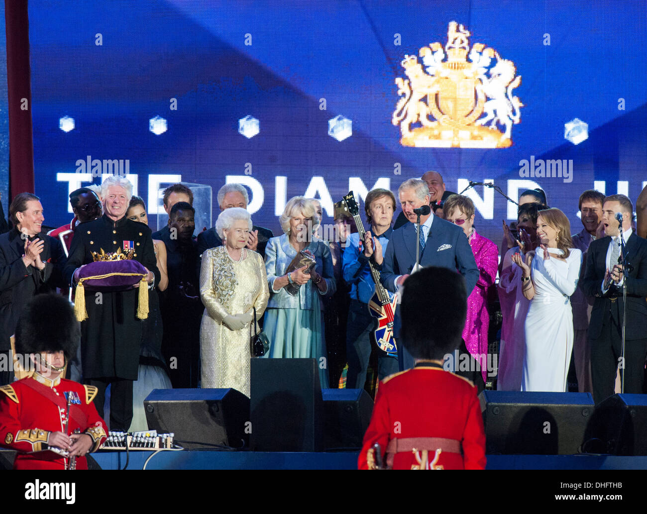 Ein Konzert in der Mall am 4. Juni 2012 im Buckingham Palace in London, H.M diamantene Thronjubiläum der Queen zu feiern statt. Stockfoto
