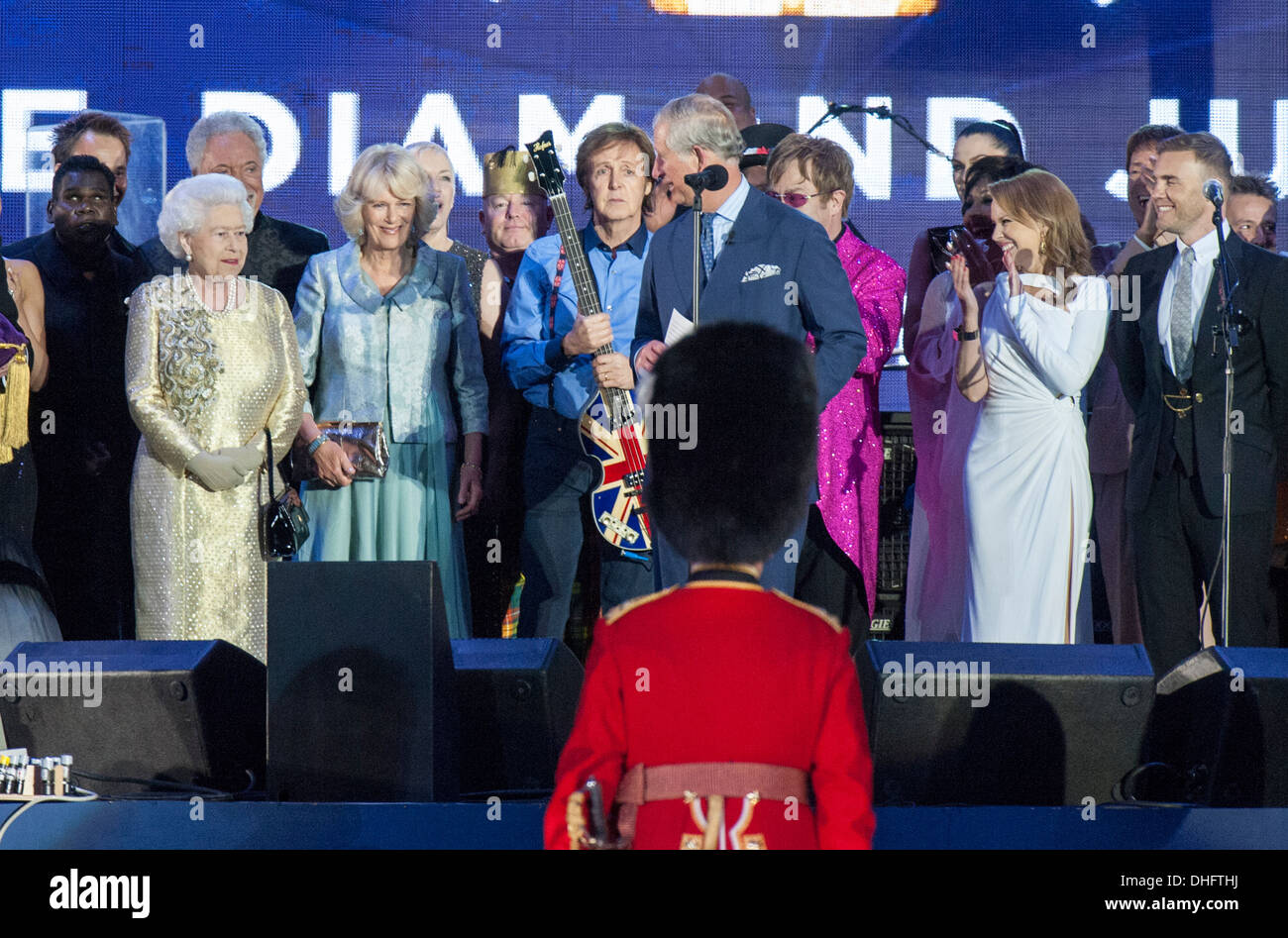 Ein Konzert in der Mall am 4. Juni 2012 im Buckingham Palace in London, H.M diamantene Thronjubiläum der Queen zu feiern statt. Stockfoto