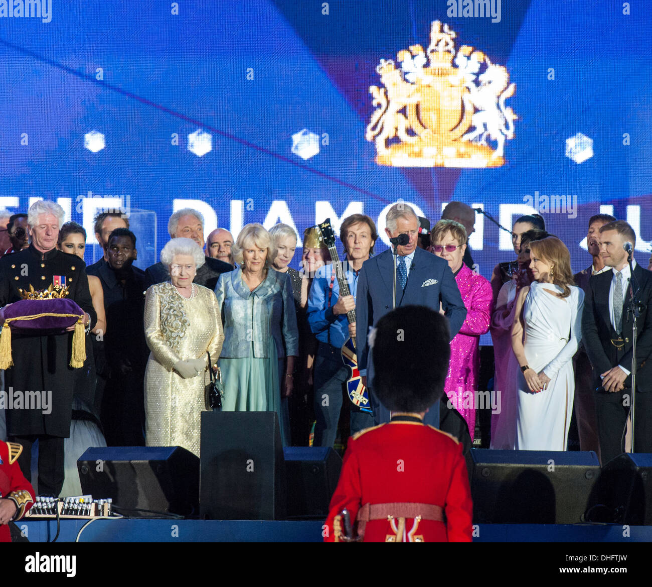 Ein Konzert in der Mall am 4. Juni 2012 im Buckingham Palace in London, H.M diamantene Thronjubiläum der Queen zu feiern statt. Stockfoto