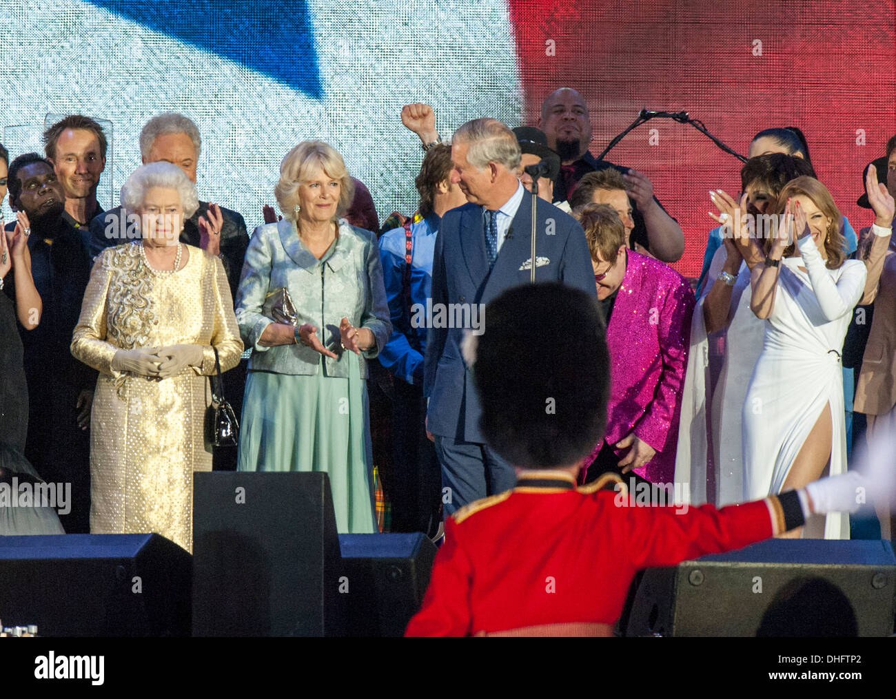 Ein Konzert in der Mall am 4. Juni 2012 im Buckingham Palace in London, H.M diamantene Thronjubiläum der Queen zu feiern statt. Stockfoto