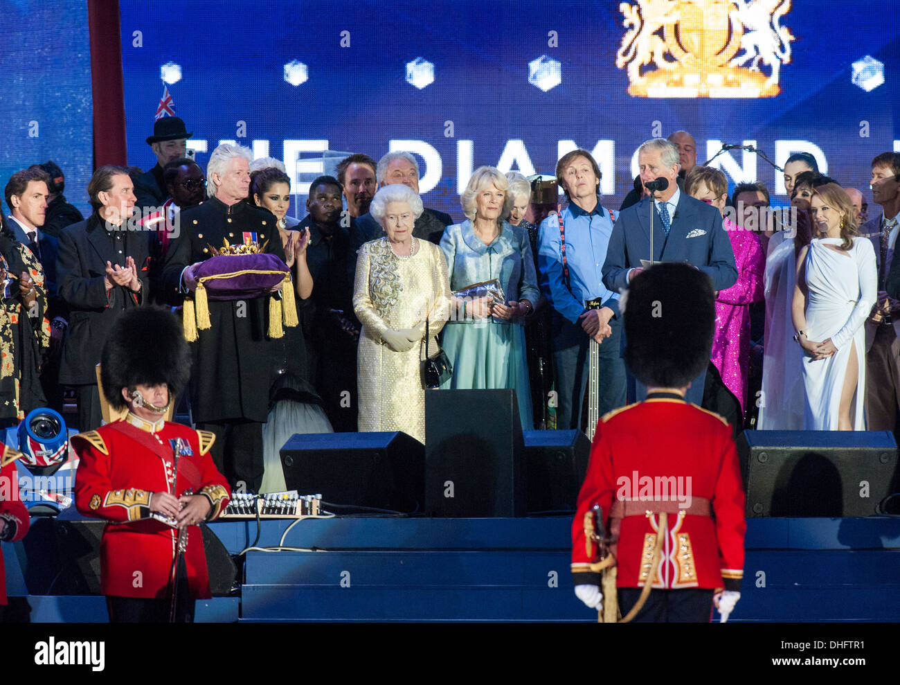 Ein Konzert in der Mall am 4. Juni 2012 im Buckingham Palace in London, H.M diamantene Thronjubiläum der Queen zu feiern statt. Stockfoto
