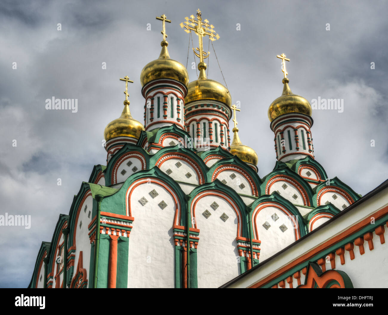 Die Kirche des Heiligen Nikolaus in Khamowniki. Ende des 17. Jahrhunderts Pfarrkirche von einem ehemaligen Weber Sloboda in Khamovniki Dist Stockfoto