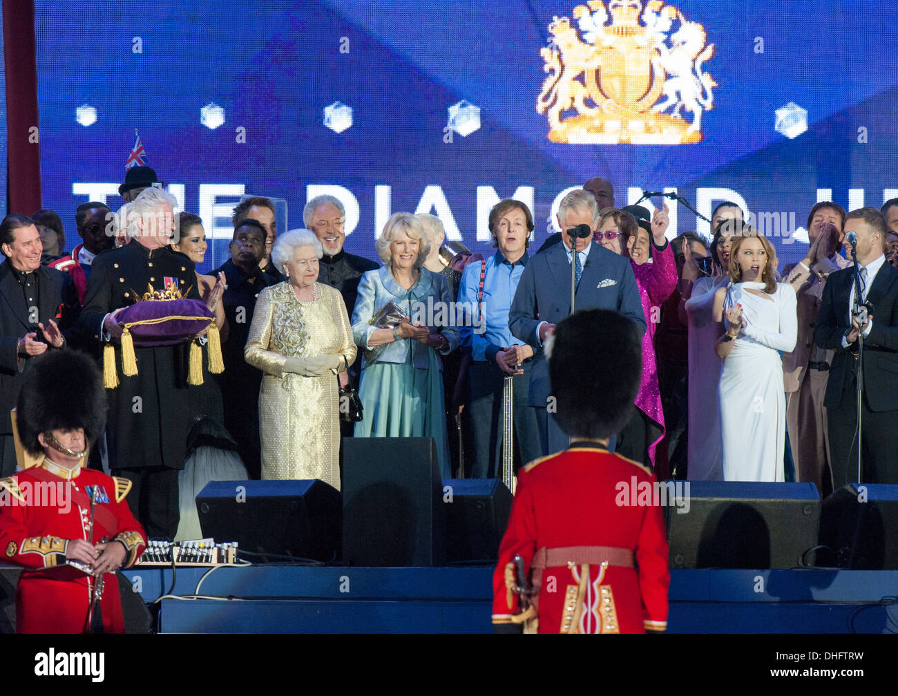 Ein Konzert in der Mall am 4. Juni 2012 im Buckingham Palace in London, H.M diamantene Thronjubiläum der Queen zu feiern statt. Stockfoto