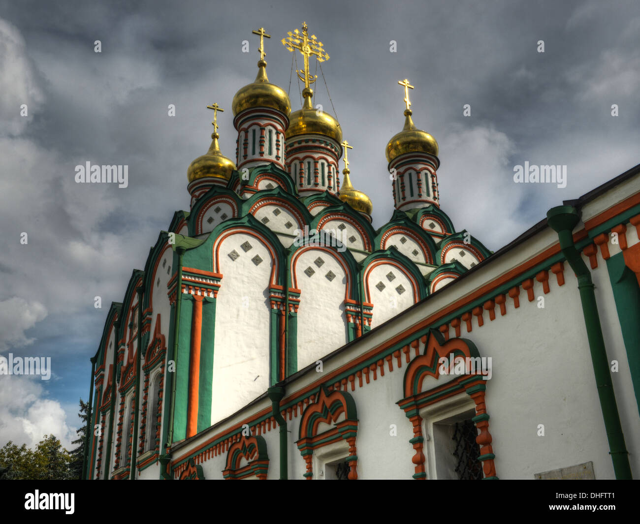 Die Kirche des Heiligen Nikolaus in Khamowniki. Ende des 17. Jahrhunderts Pfarrkirche von einem ehemaligen Weber Sloboda in Khamovniki Dist Stockfoto