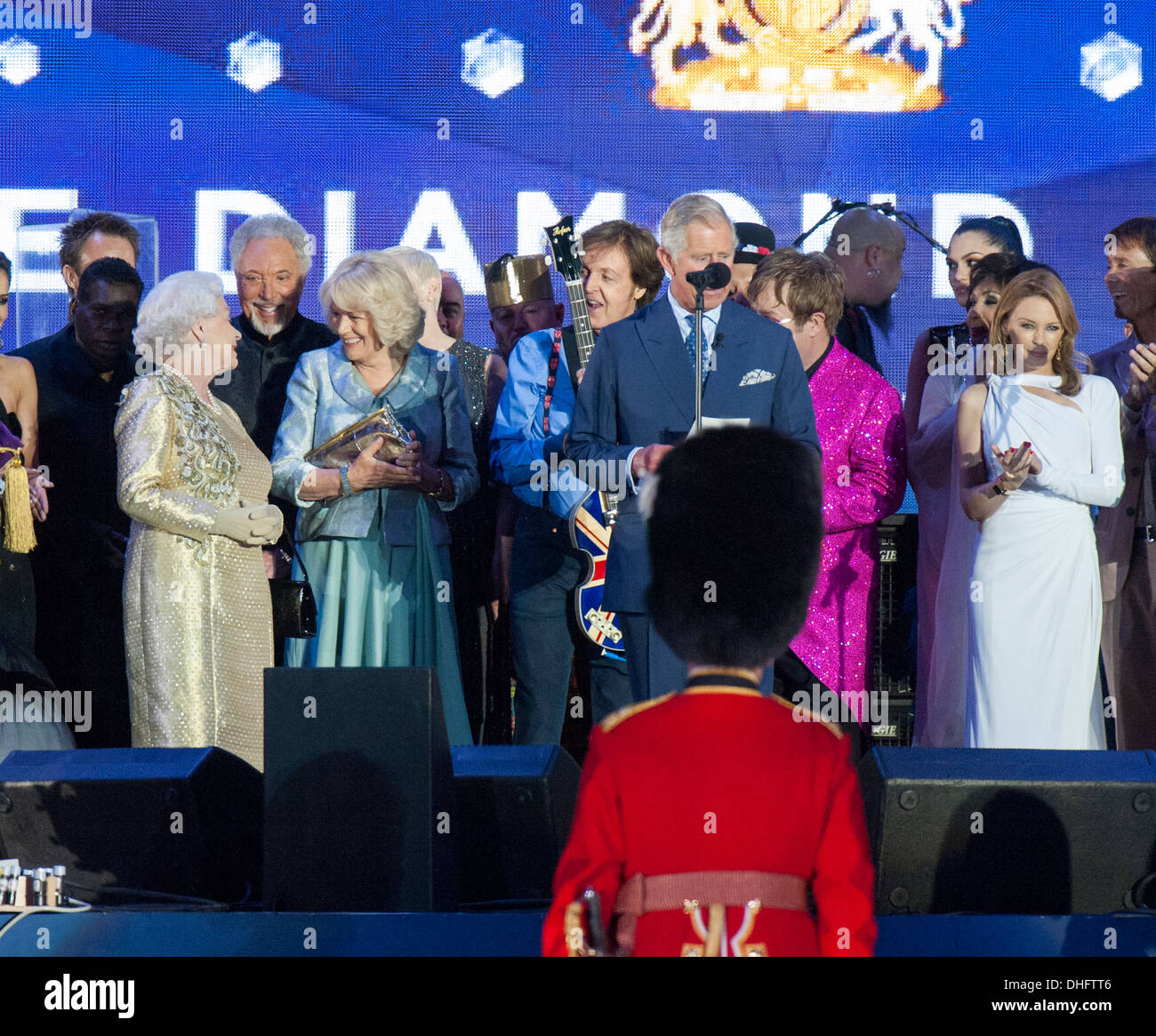 Ein Konzert in der Mall am 4. Juni 2012 im Buckingham Palace in London, H.M diamantene Thronjubiläum der Queen zu feiern statt. Stockfoto