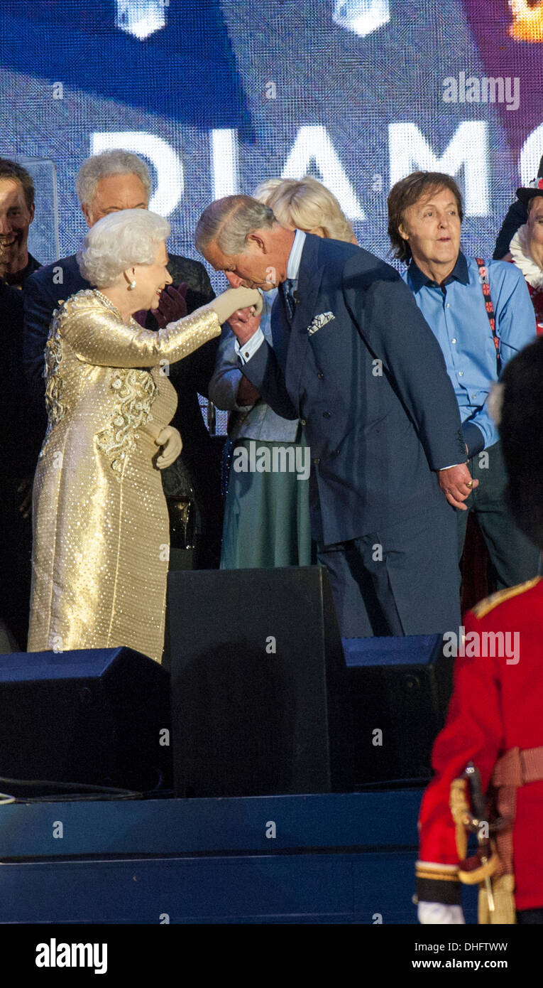 Ein Konzert in der Mall am 4. Juni 2012 im Buckingham Palace in London, H.M diamantene Thronjubiläum der Queen zu feiern statt. Stockfoto