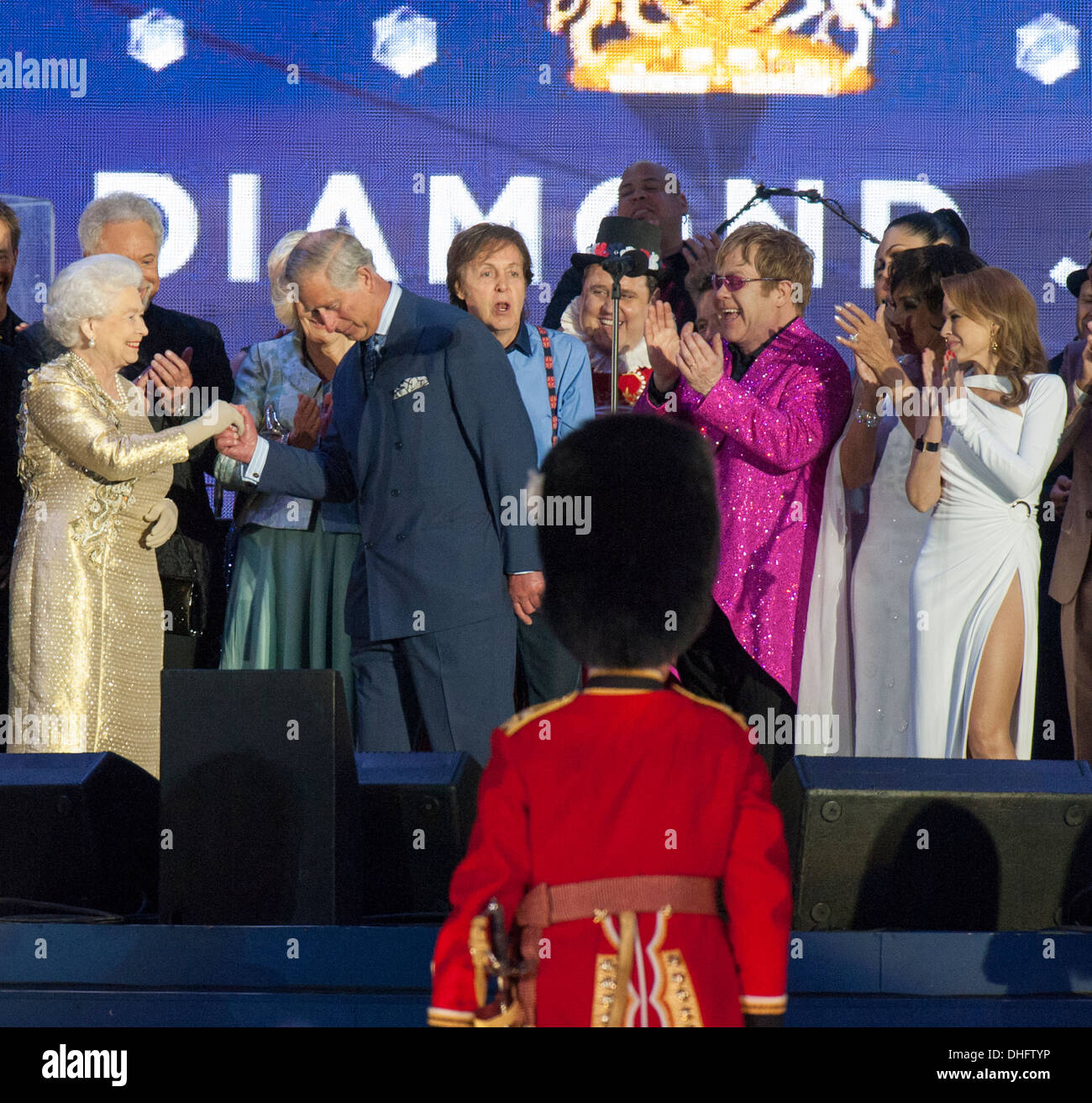 Ein Konzert in der Mall am 4. Juni 2012 im Buckingham Palace in London, H.M diamantene Thronjubiläum der Queen zu feiern statt. Stockfoto