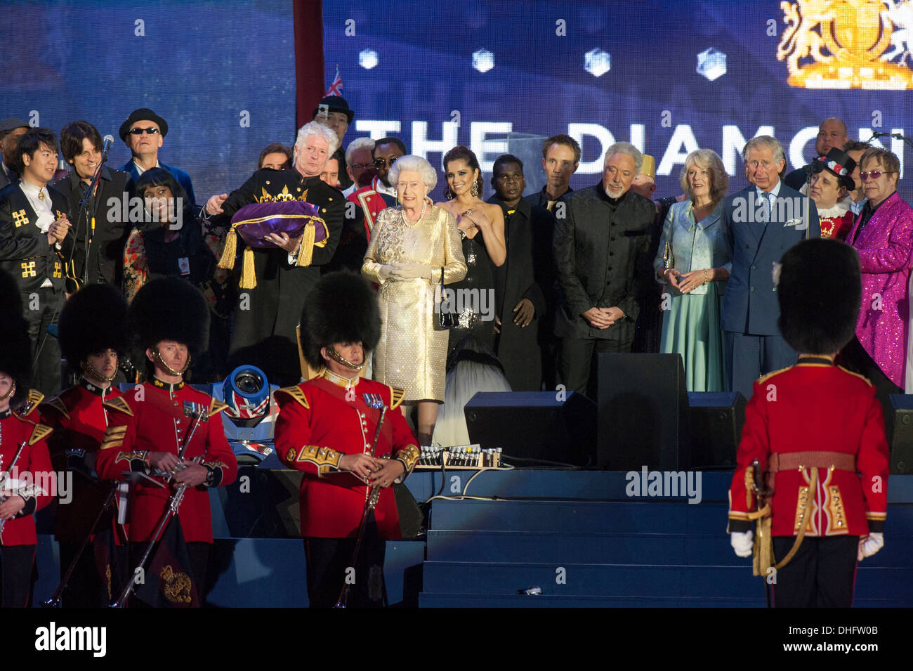 Ein Konzert in der Mall am 4. Juni 2012 im Buckingham Palace in London, H.M diamantene Thronjubiläum der Queen zu feiern statt. Stockfoto