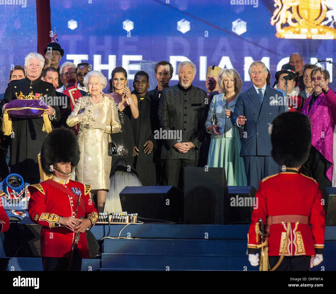 Ein Konzert in der Mall am 4. Juni 2012 im Buckingham Palace in London, H.M diamantene Thronjubiläum der Queen zu feiern statt. Stockfoto