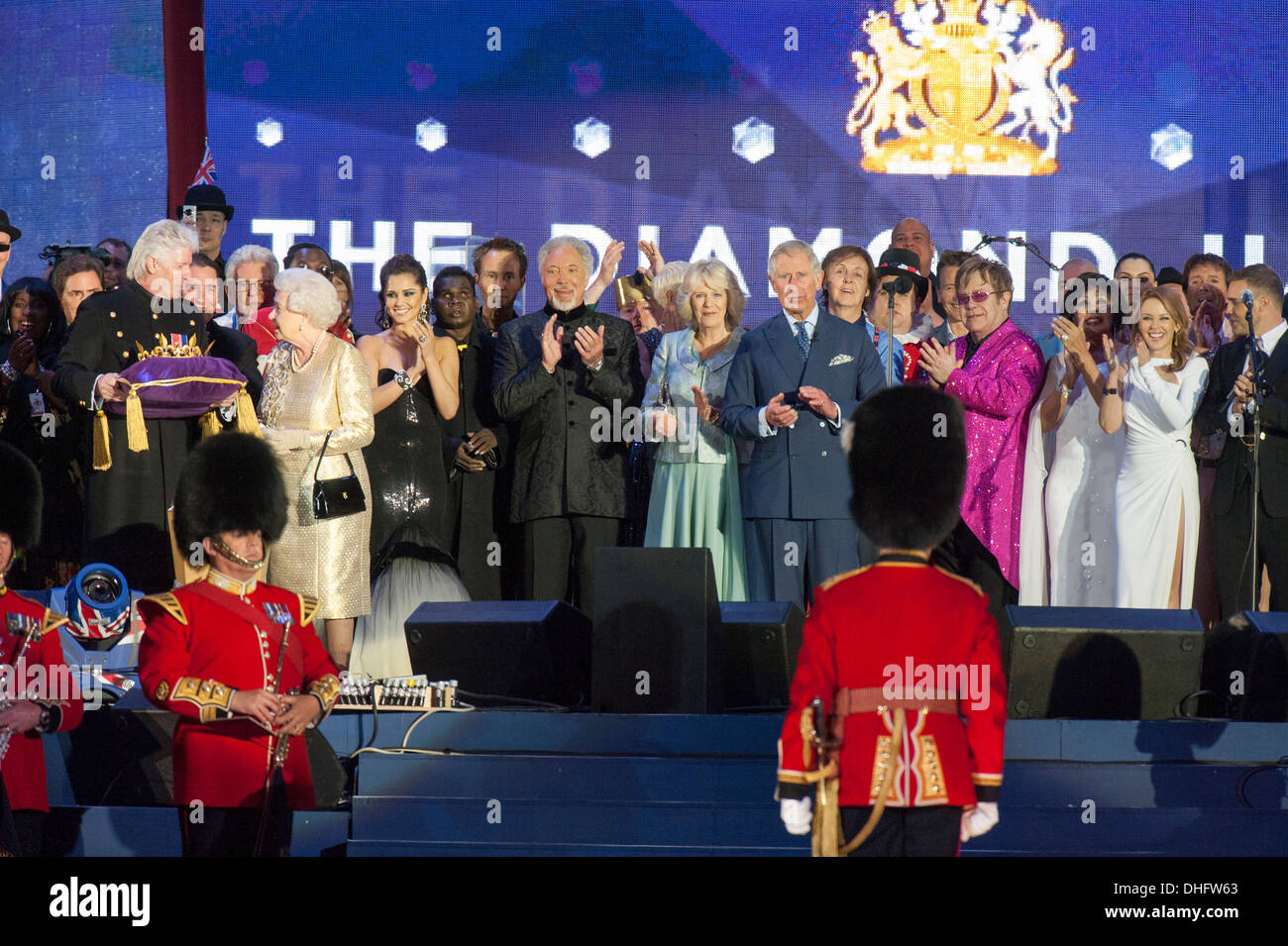 Ein Konzert in der Mall am 4. Juni 2012 im Buckingham Palace in London, H.M diamantene Thronjubiläum der Queen zu feiern statt. Stockfoto