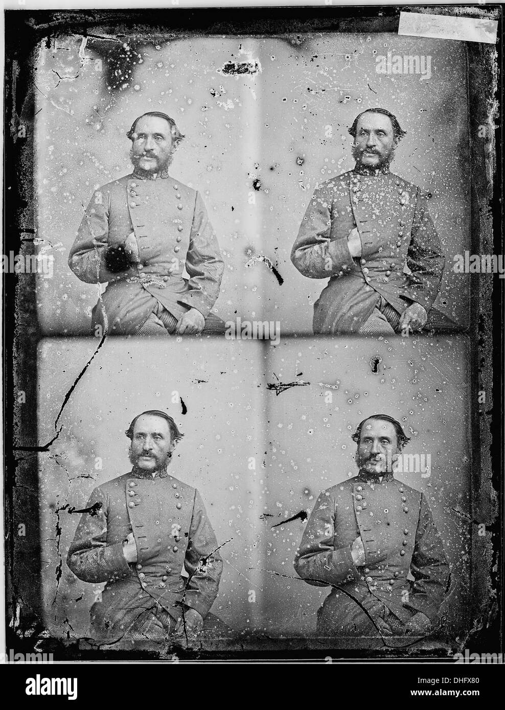 Dies ist ein Porträt von General Thomas S. Clingham, einem Offizier der konföderierten Staaten während des Amerikanischen Bürgerkriegs. Das Bild stammt wahrscheinlich aus der Zeit seines Dienstes in den 1860er Jahren Stockfoto