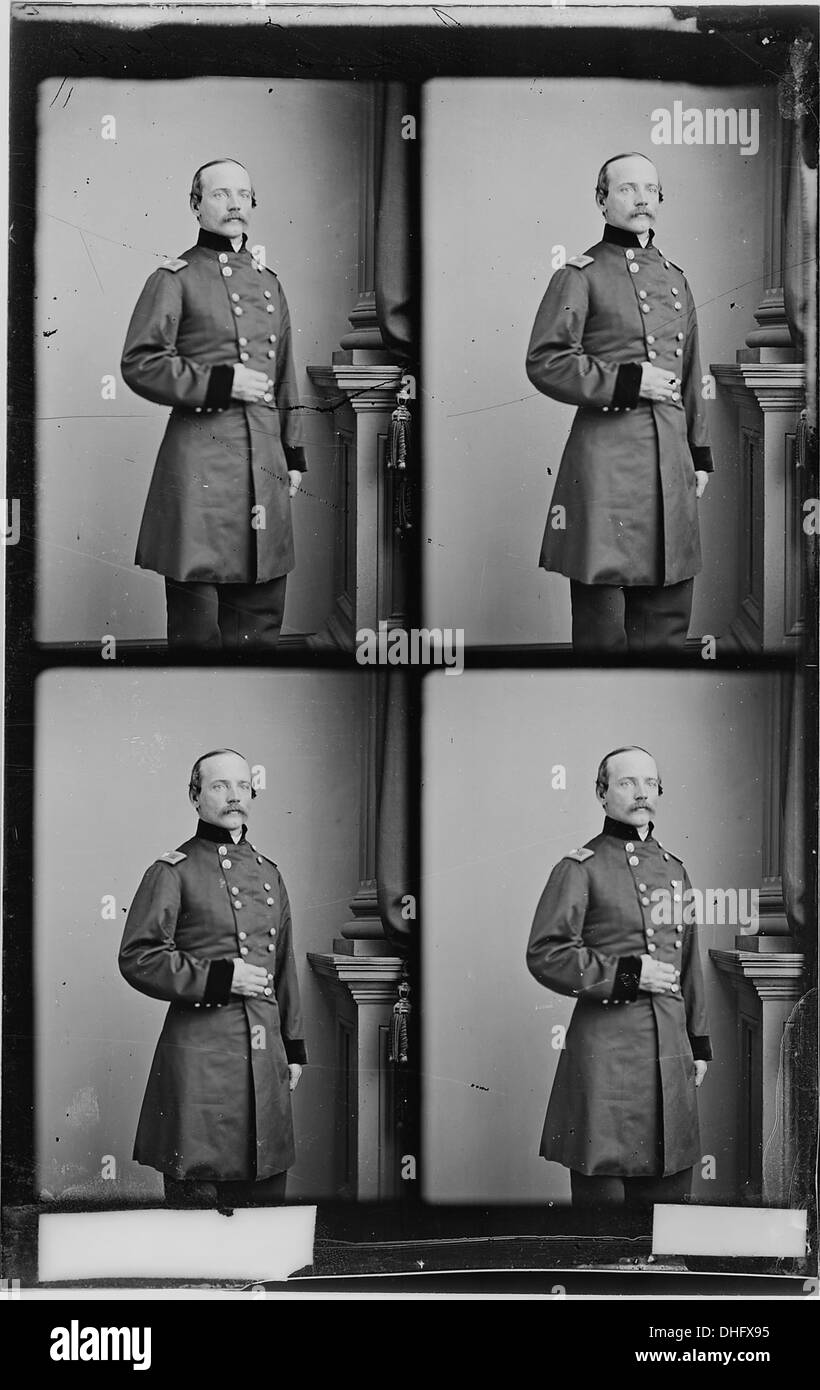 General George L. Andrews war ein prominenter militärischer Führer in der Geschichte der USA. Das Bild ist ein historisches Porträt, das seine militärischen Beiträge und seine Führung hervorhebt. Stockfoto