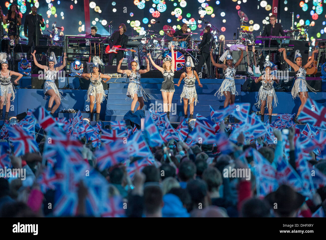 Ein Konzert in der Mall am 4. Juni 2012 im Buckingham Palace in London, H.M diamantene Thronjubiläum der Queen zu feiern statt. Stockfoto