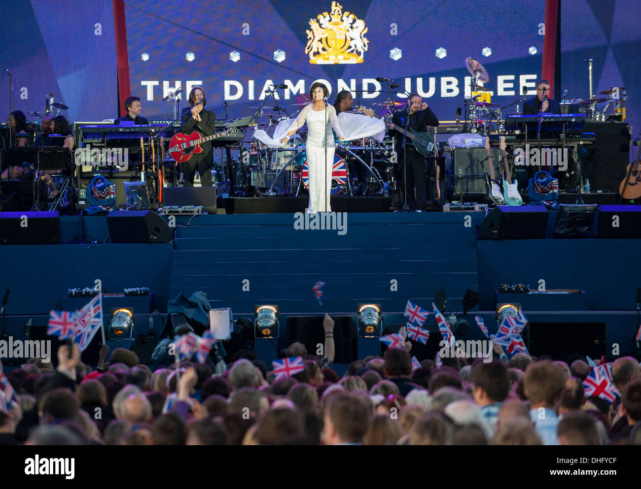 Ein Konzert in der Mall am 4. Juni 2012 im Buckingham Palace in London, H.M diamantene Thronjubiläum der Queen zu feiern statt. Stockfoto