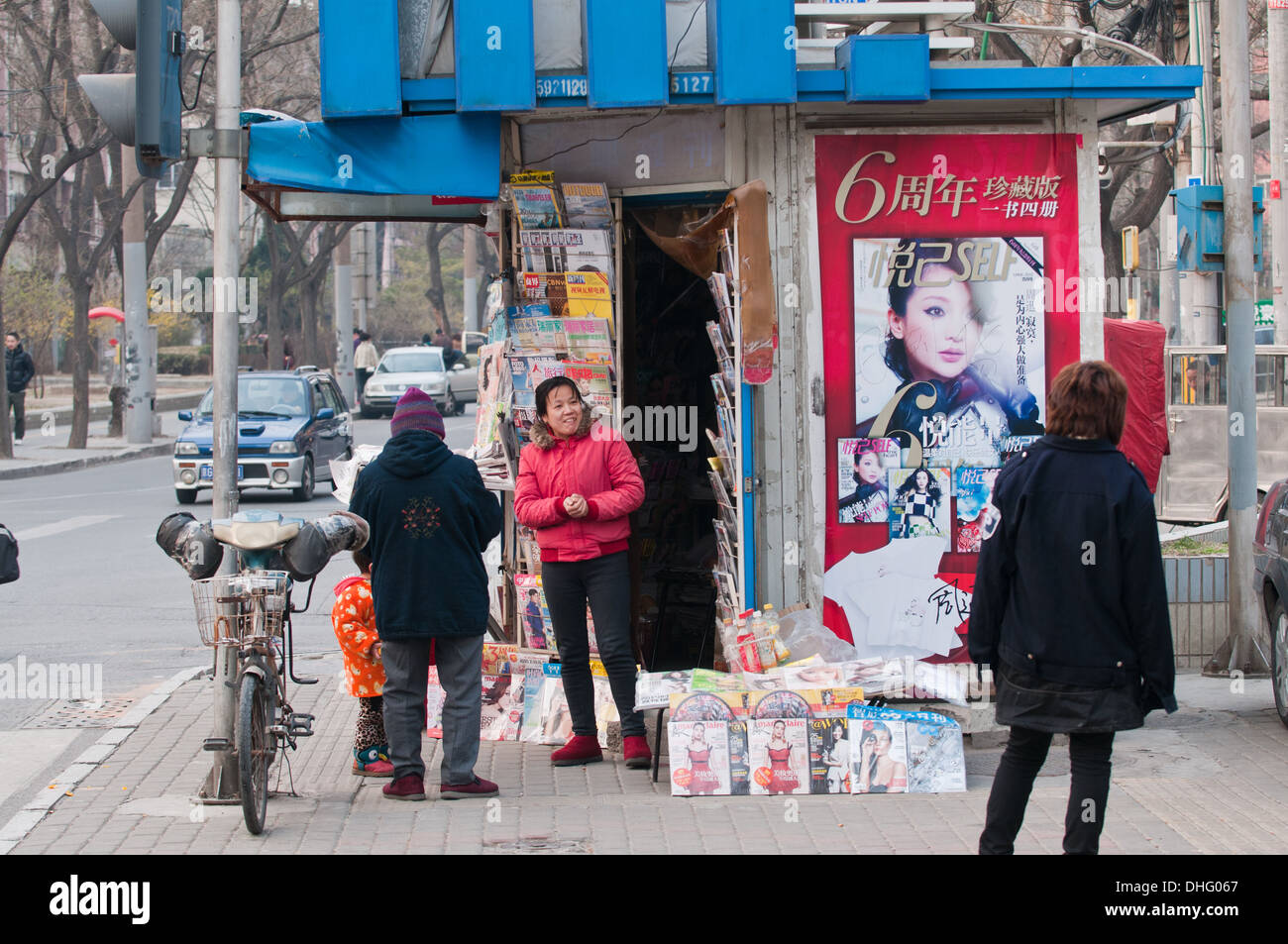 Kiosk in Peking, China Stockfoto