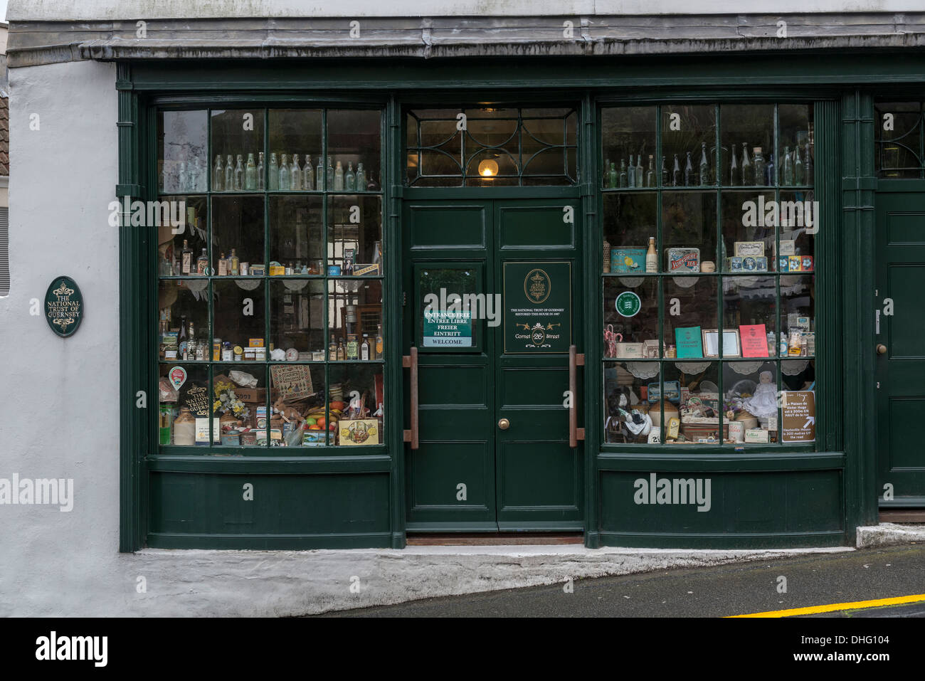 National Trust von Guernsey viktorianischen Shop & Stube, St Peter Port, Kanalinseln Stockfoto