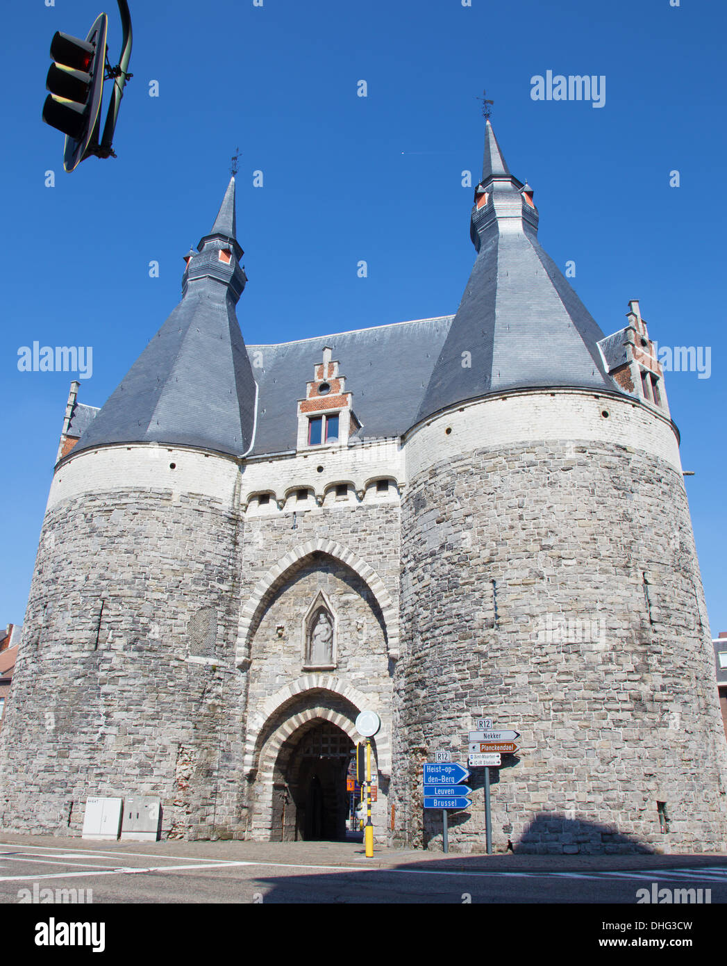 Mechelen - Brusselport Tor Stockfoto
