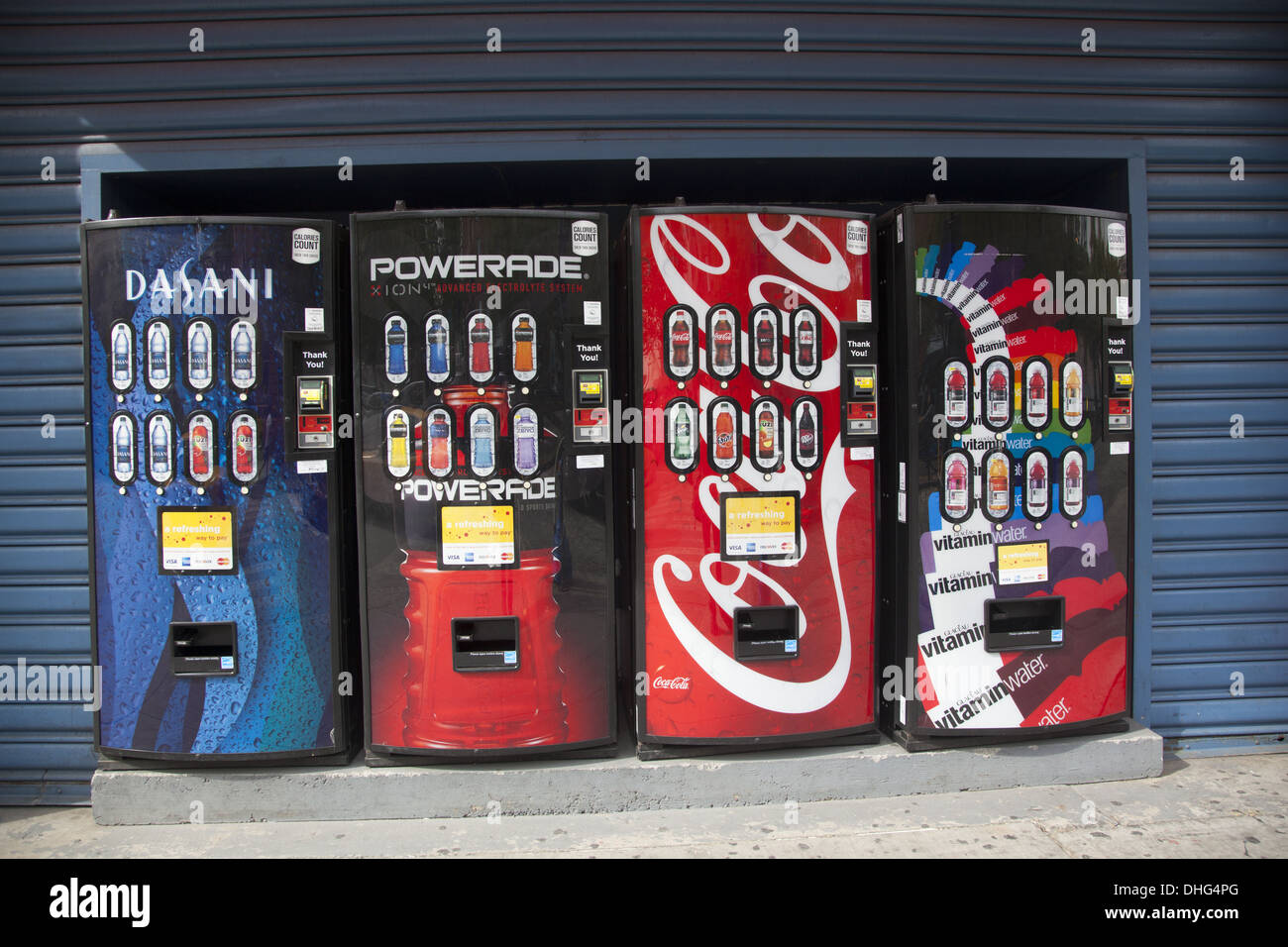 Soda-Automaten auf Coney Island, Brooklyn, NY. Stockfoto
