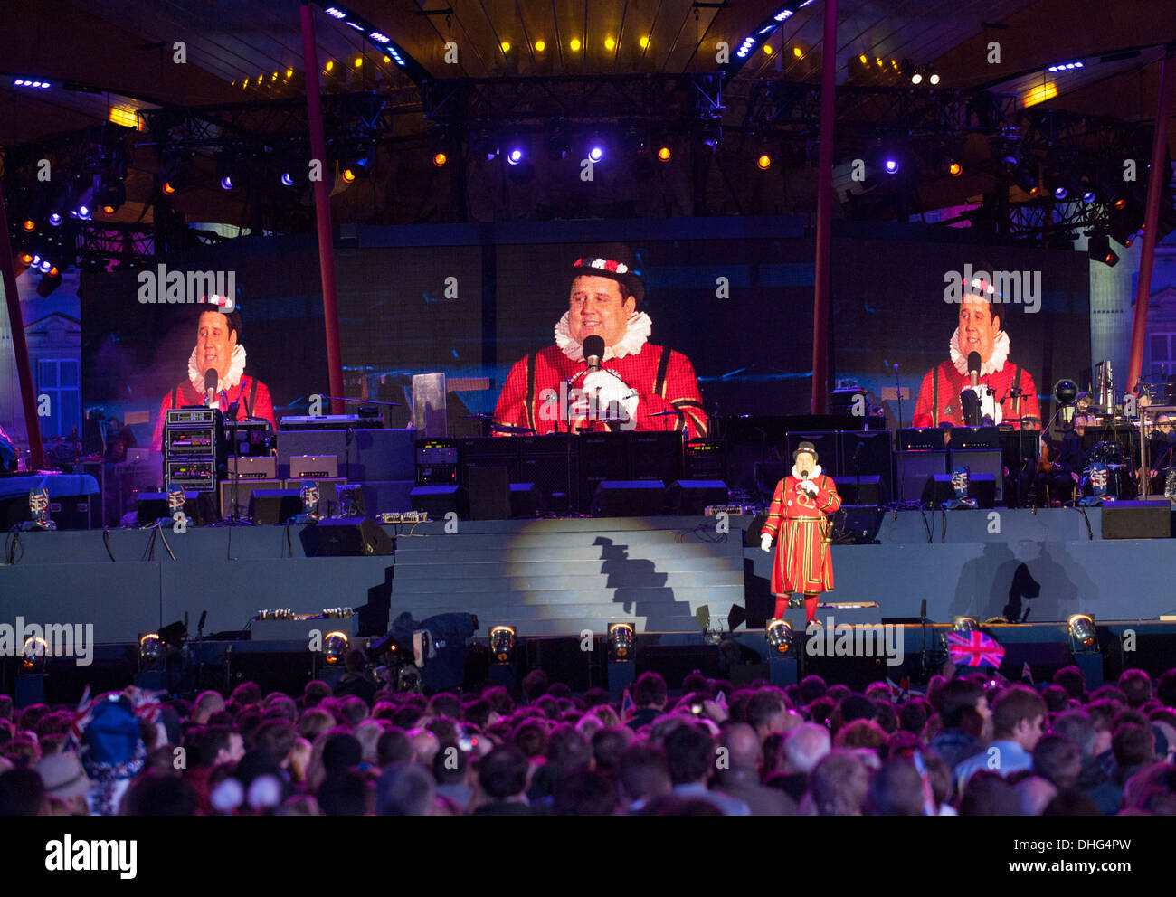 Ein Konzert in der Mall am 4. Juni 2012 im Buckingham Palace in London, H.M diamantene Thronjubiläum der Queen zu feiern statt. Stockfoto