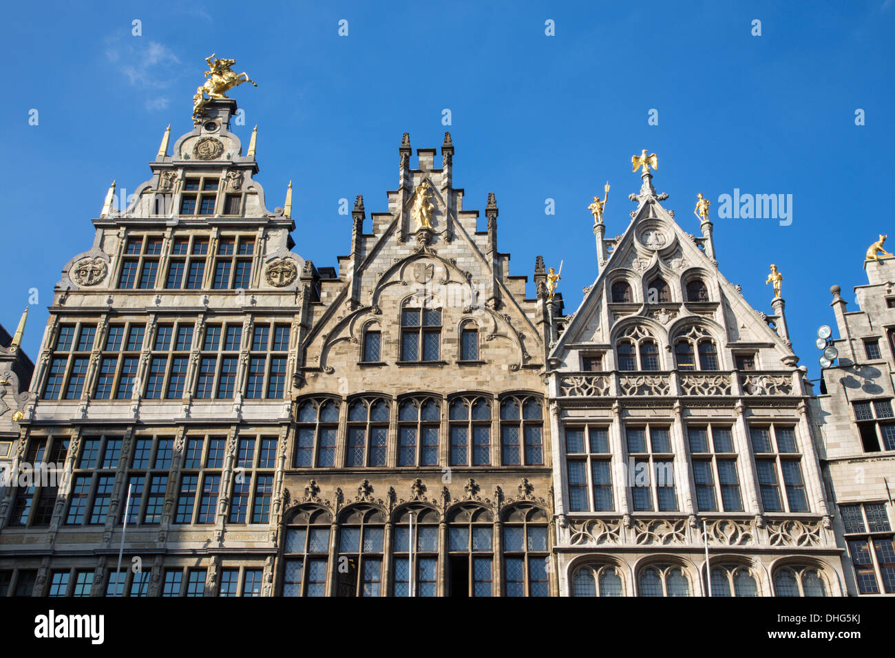 Antwerpen - Paläste der Grote Markt Stockfoto
