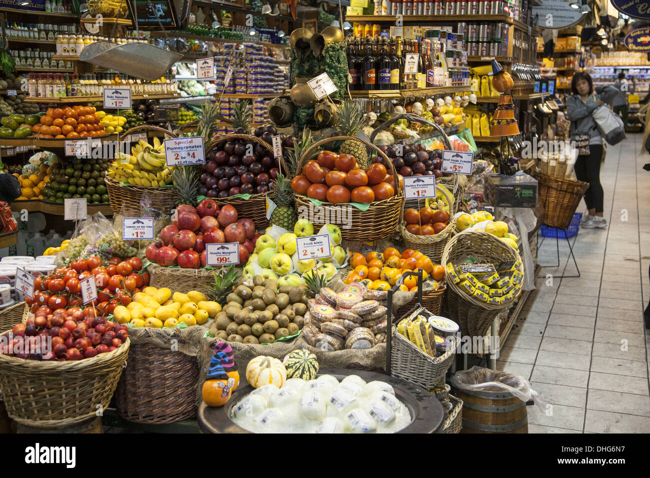 Gourmet-Markt auf der 23rd Street in Manhattan, NYC. Stockfoto