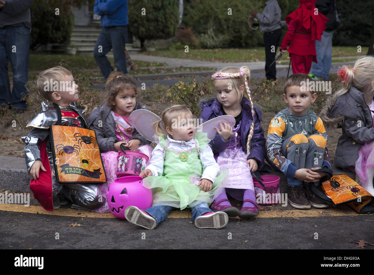 Nachbarschaft-Halloween-Feier & Parade in Ditmas Park, Brooklyn, New York Stockfoto