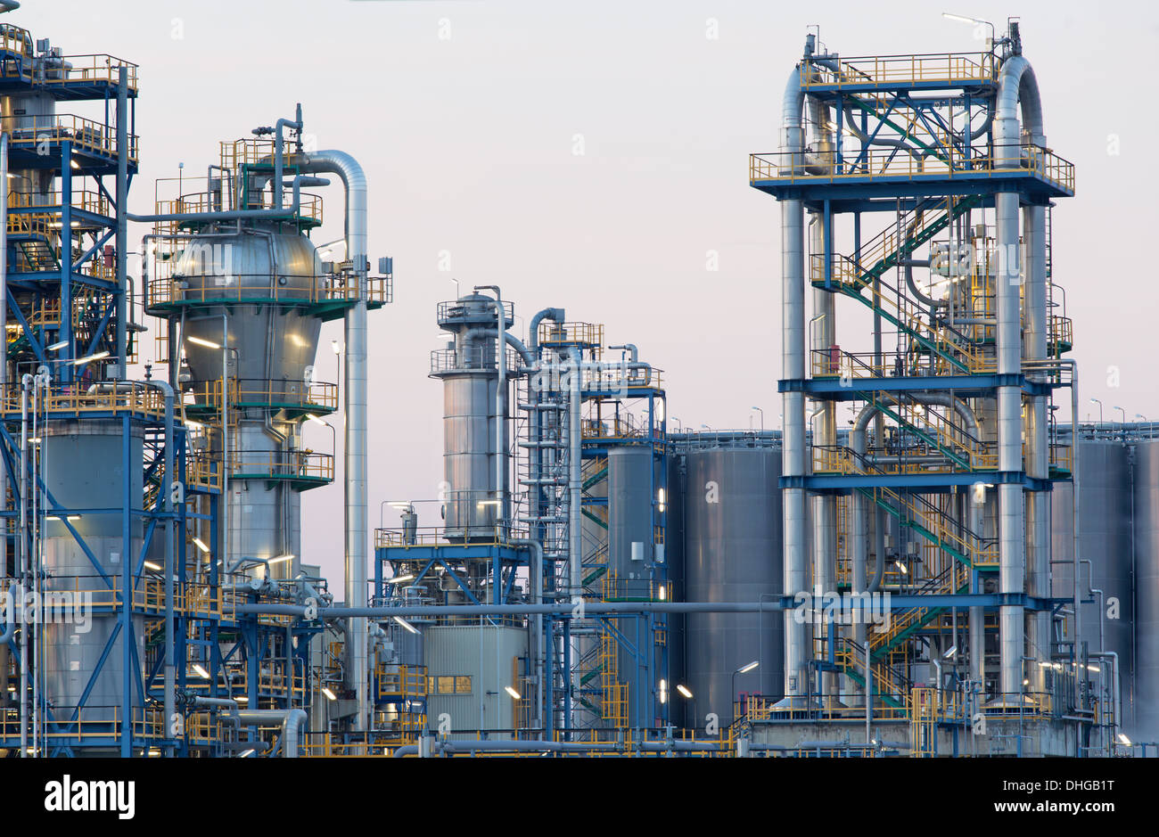Öl-Raffinerie Schwechat in Österreich Stockfoto