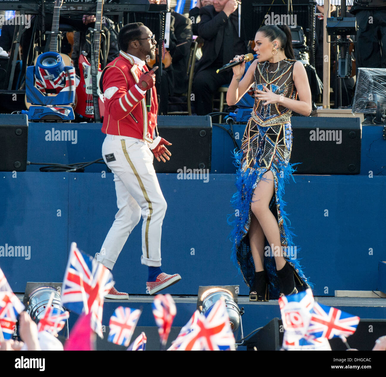 Ein Konzert in der Mall am 4. Juni 2012 im Buckingham Palace in London, H.M diamantene Thronjubiläum der Queen zu feiern statt. Stockfoto