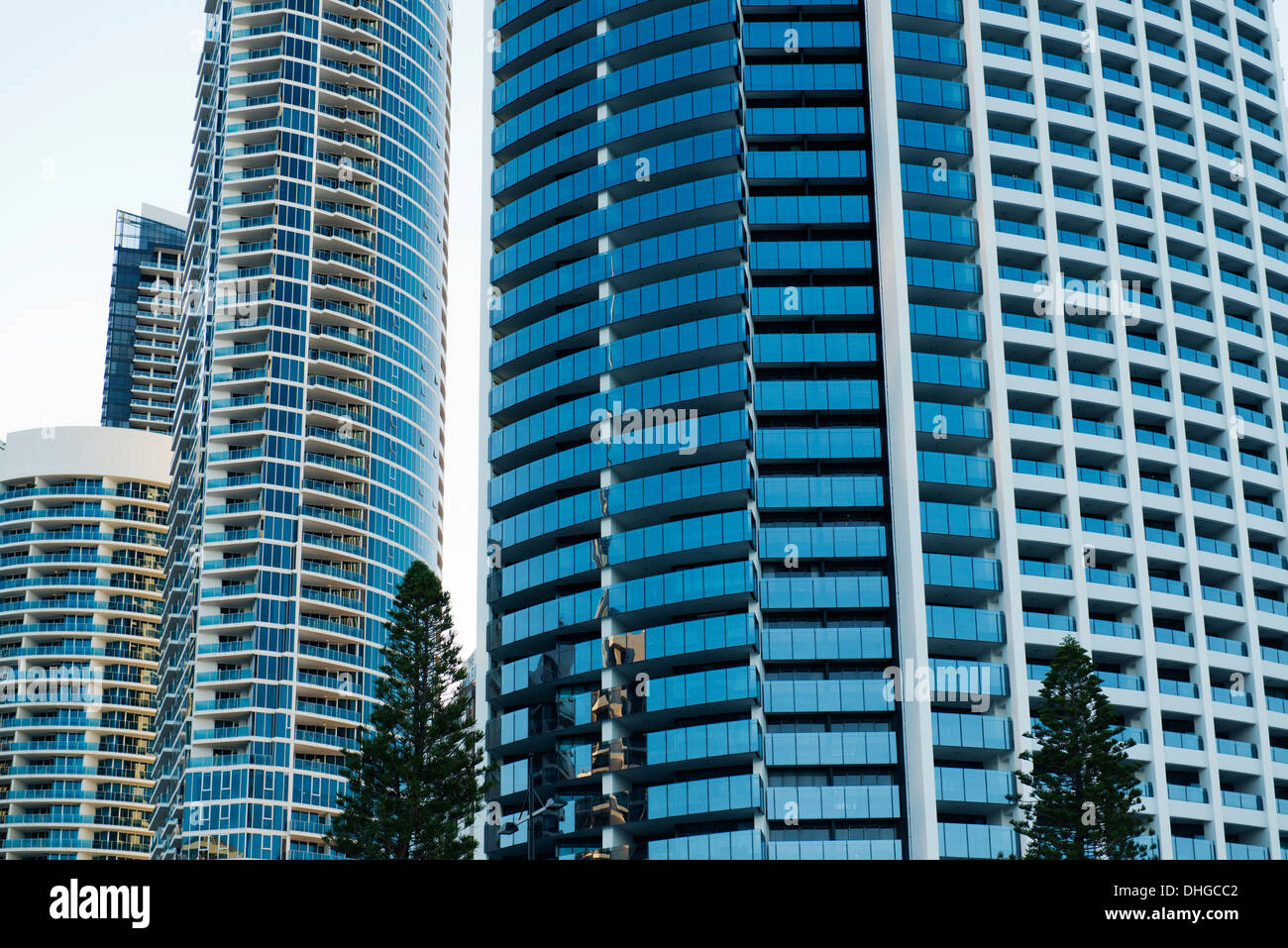 Gold Coast Hotel und Apartment Hochhäuser. Stockfoto