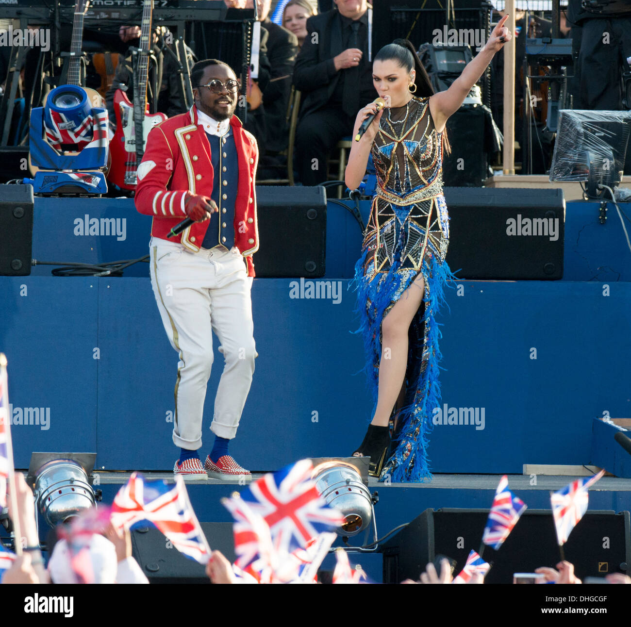 Ein Konzert in der Mall am 4. Juni 2012 im Buckingham Palace in London, H.M diamantene Thronjubiläum der Queen zu feiern statt. Stockfoto
