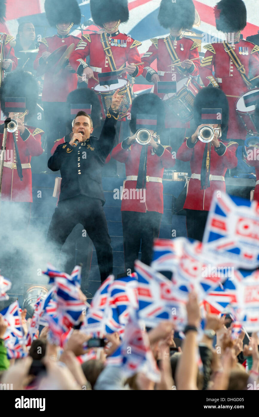 Ein Konzert in der Mall am 4. Juni 2012 im Buckingham Palace in London, H.M diamantene Thronjubiläum der Queen zu feiern statt. Stockfoto