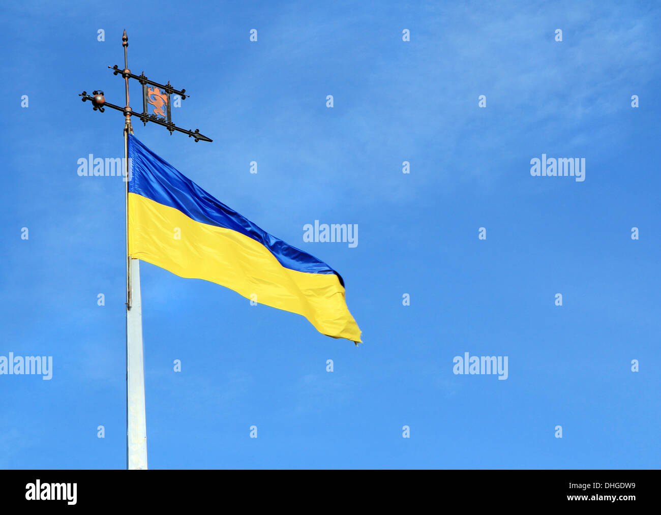 Ukrainische Flagge Stockfoto