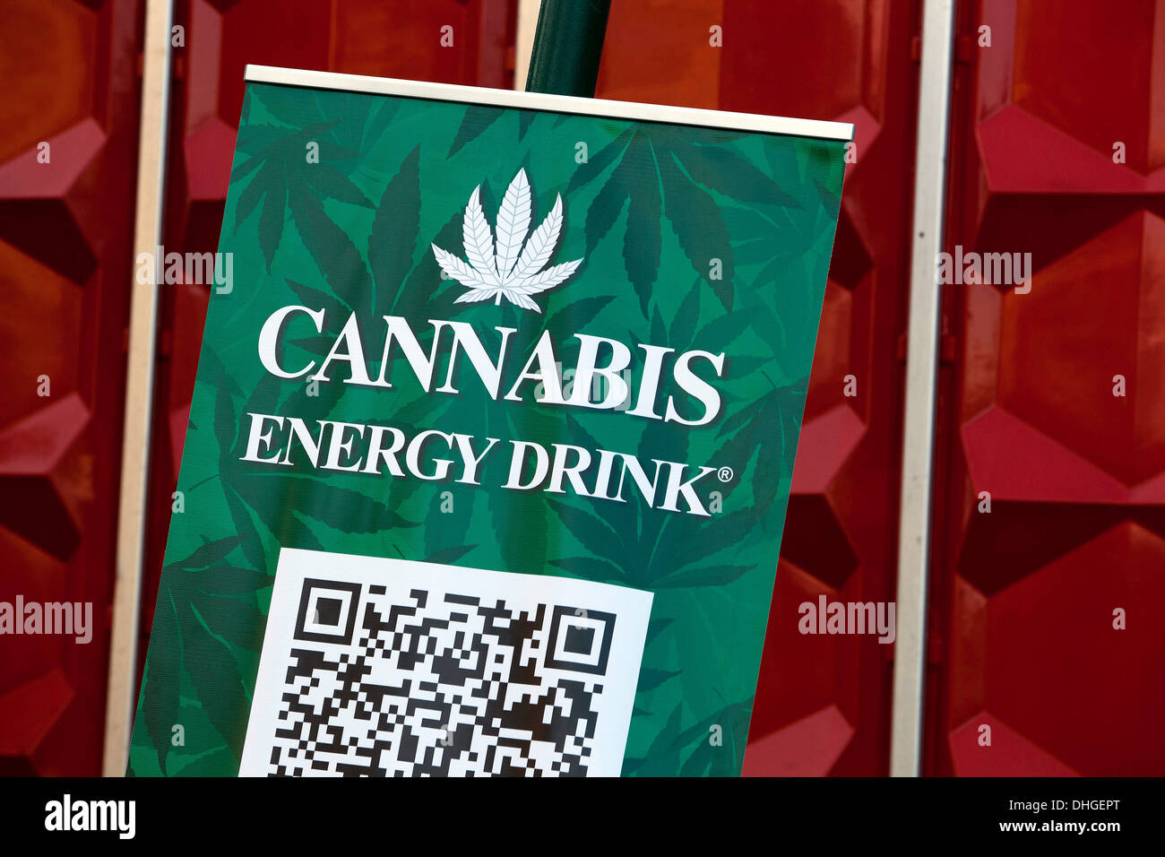 Cannabis Energy Drink Stockfoto