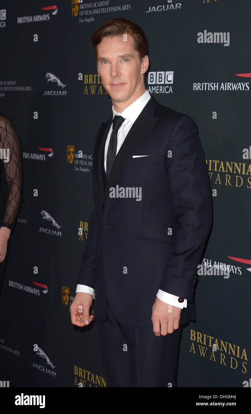 Benedict Cumberbatch kommt bei den BAFTA LA Britannia Awards in Los Angeles, Kalifornien, 9. November 2013 Stockfoto