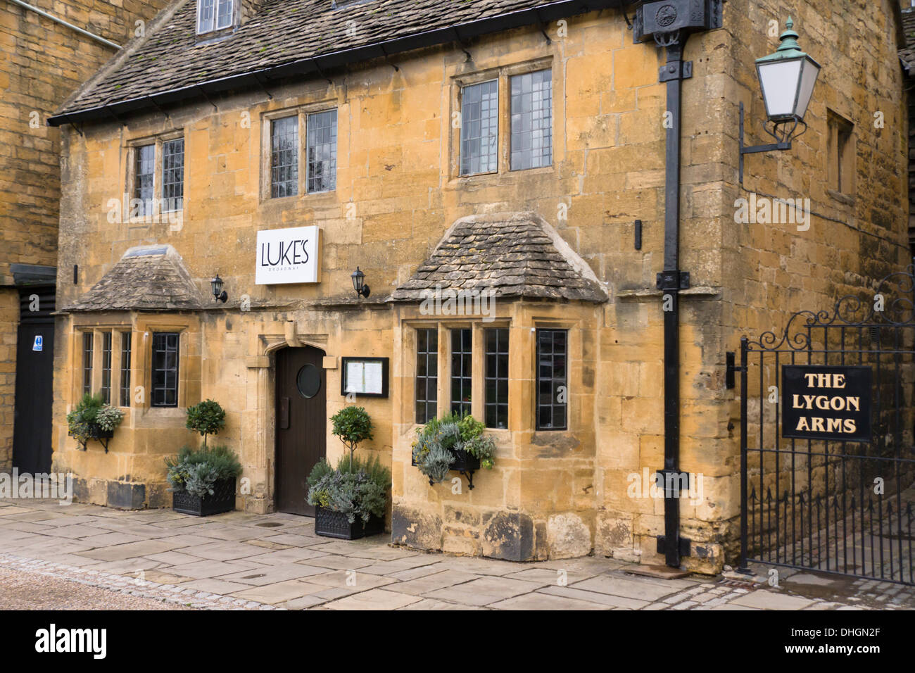 Broadway eine Cotswold-Pfarrei in Worcestershire England UK die Lygon Arms Hotel Stockfoto