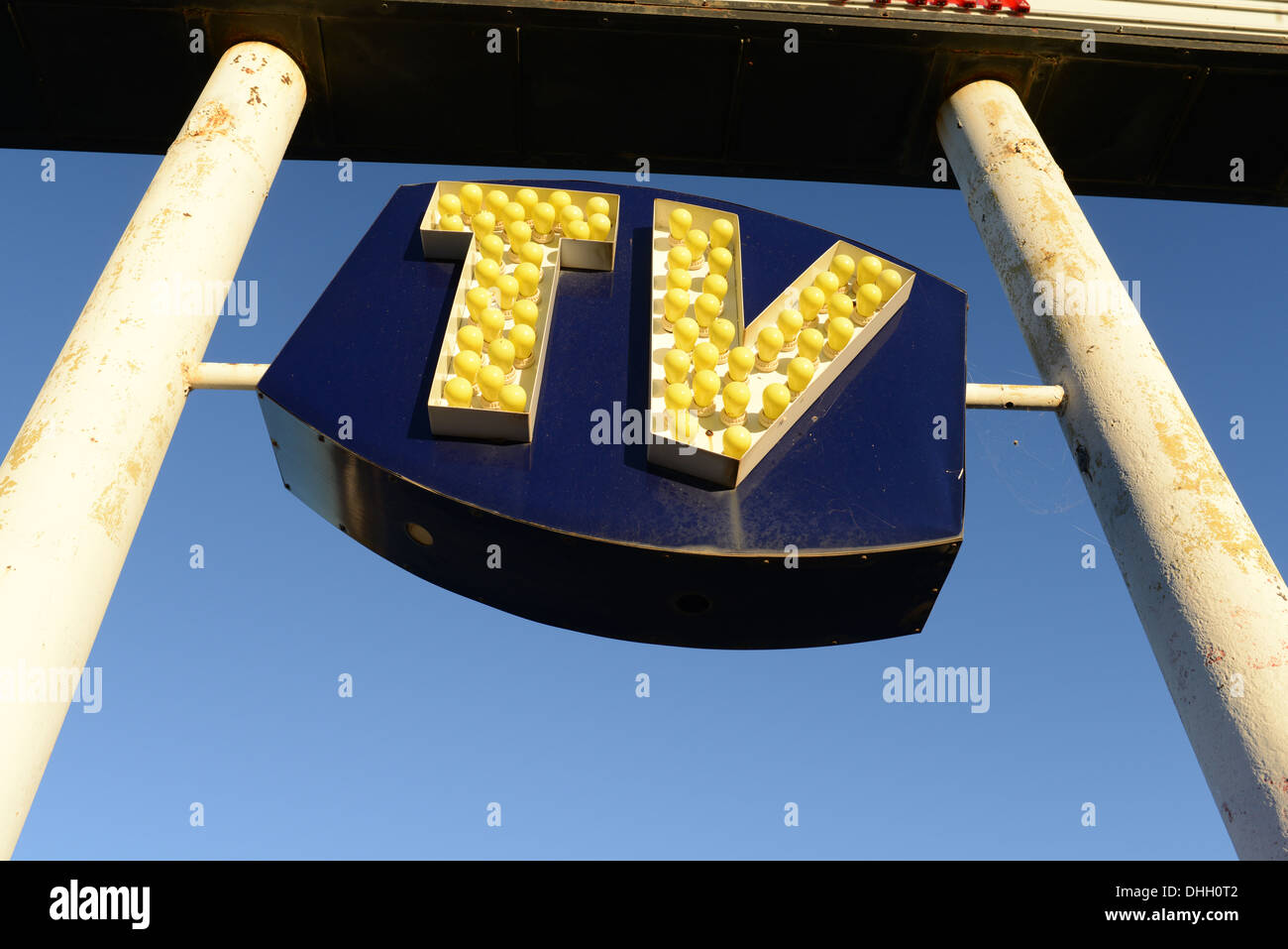 Jahrgang 1950 TV Motel anmelden Big Bend West Texas Bereich Stockfoto