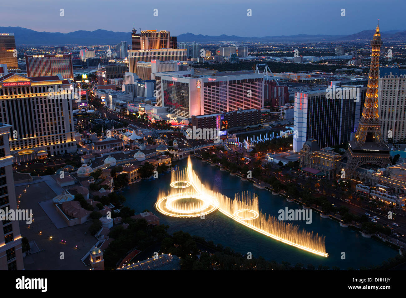 Der Streifen in der Nacht, Las Vegas, Nevada. Stockfoto