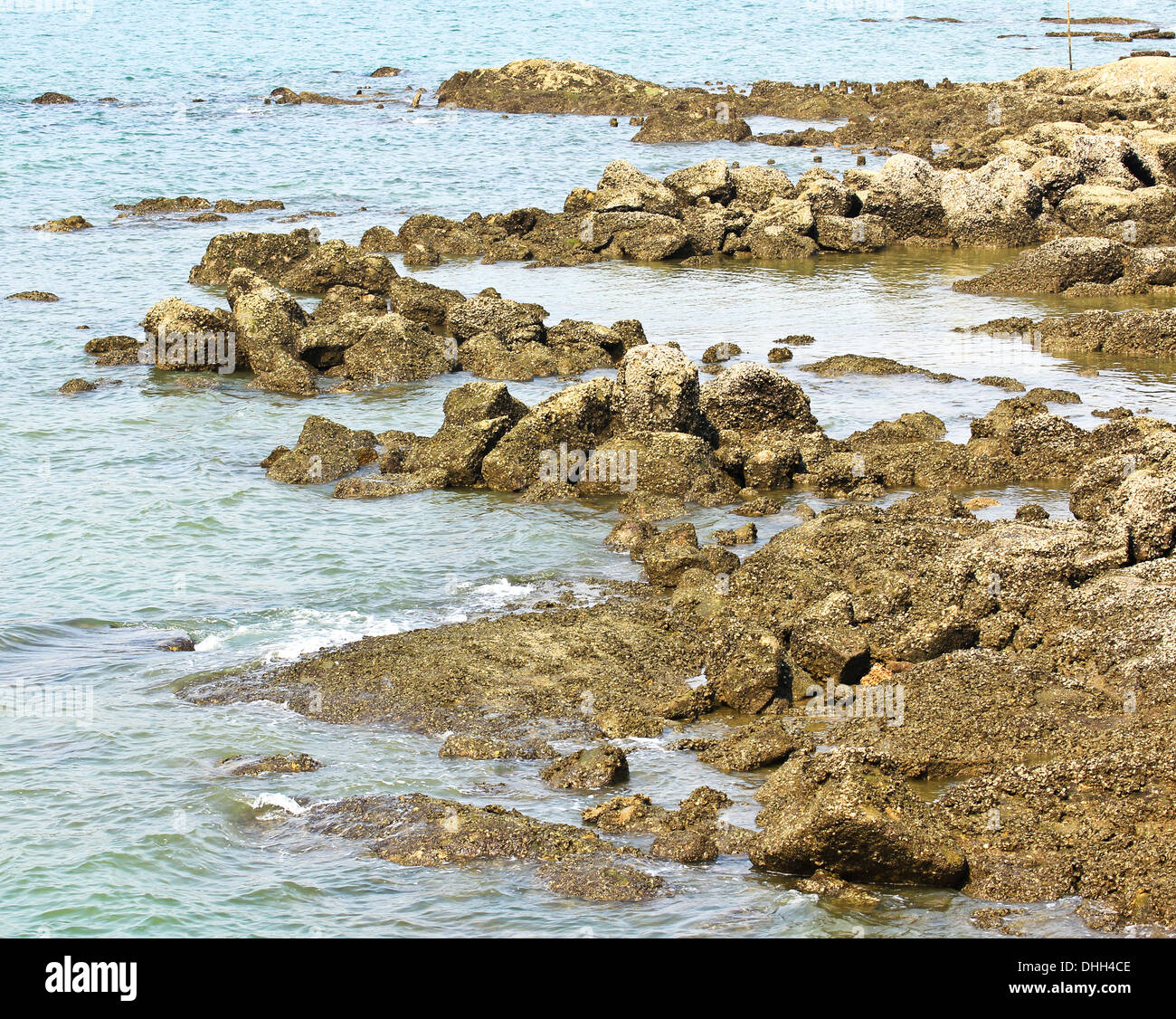 Strand-Meer-Felsen Stockfoto
