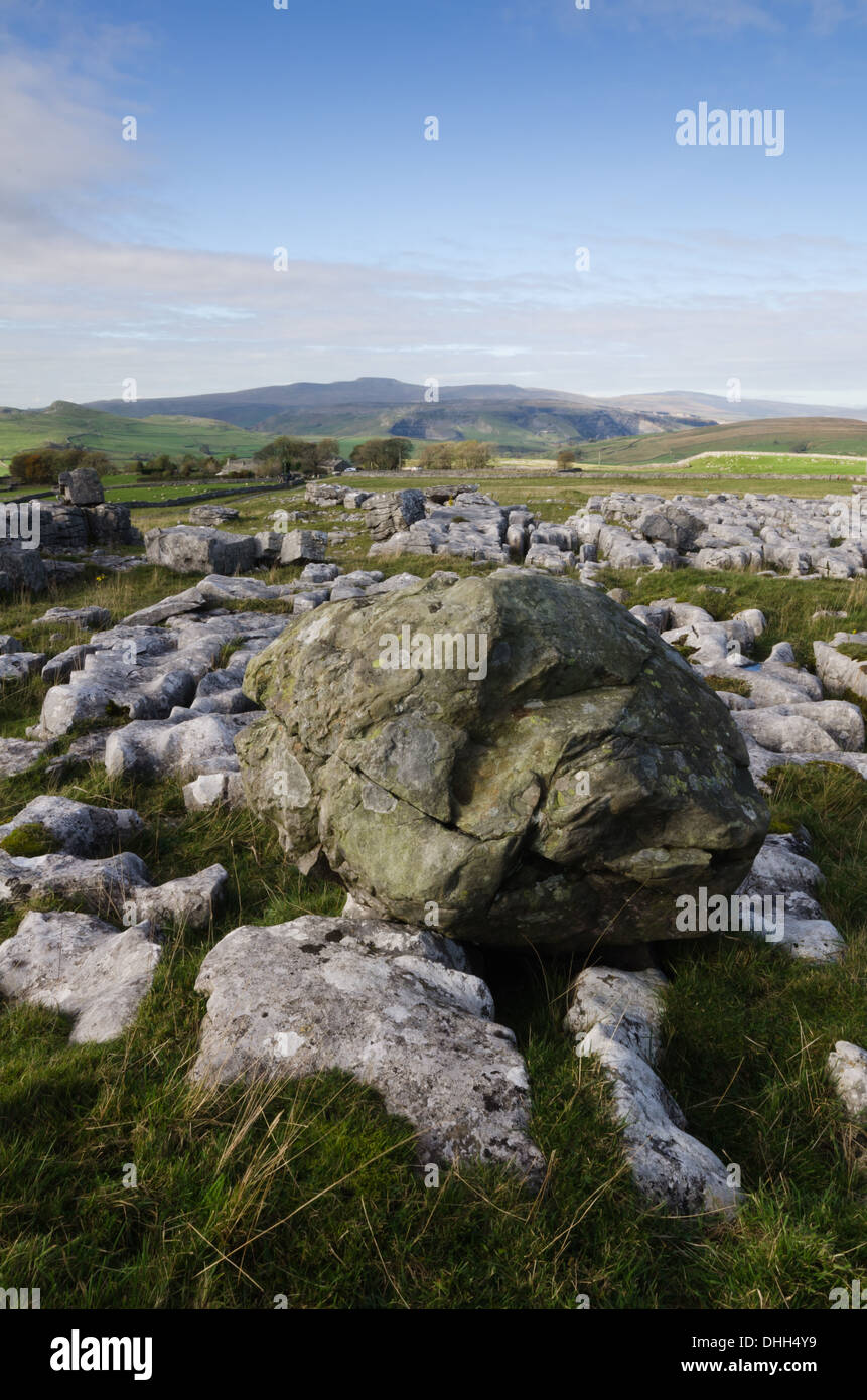 Pen-y-Gent in den Yorkshire Dales von Winskill gesehen Stockfoto