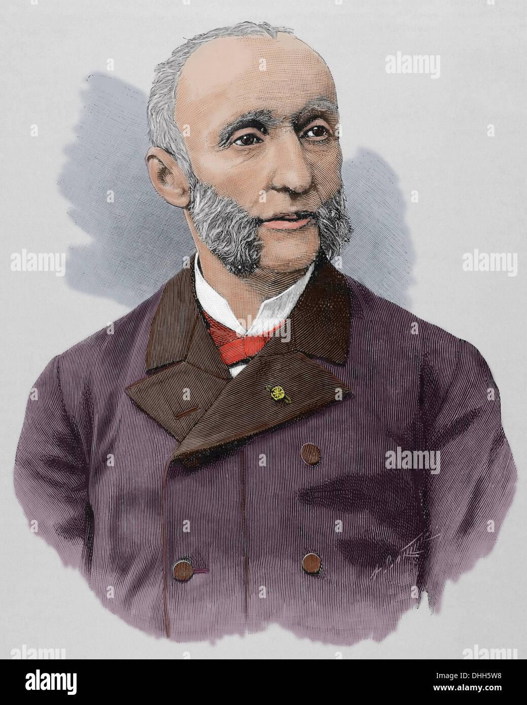 Jules Meline (1838 – 1925). Französischer Staatsmann, Premierminister von 1896 bis 1898. Kupferstich, 1892. Farbige. Stockfoto
